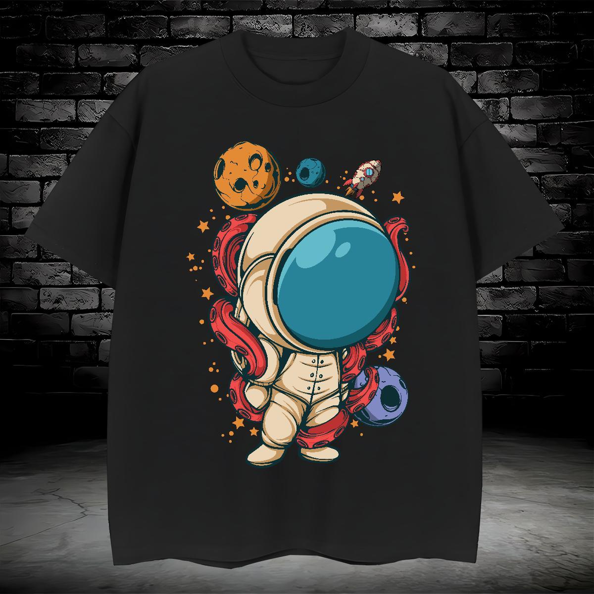 T-Shirts 230g 100% Cotton universe Street Casual Breathable Short Sleeve Graphic Mens Tshirts Casual New Designer Tops