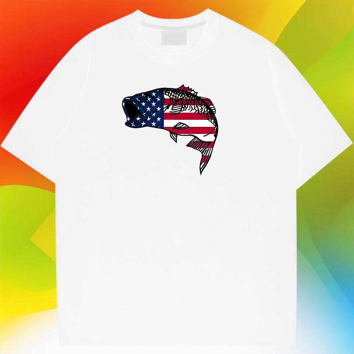 Free Shipping Men Clothes T-Shirt Street Casual 230g Pure Cotton Floral Print Breathable Soft T shirt Wholesale Tops Tees