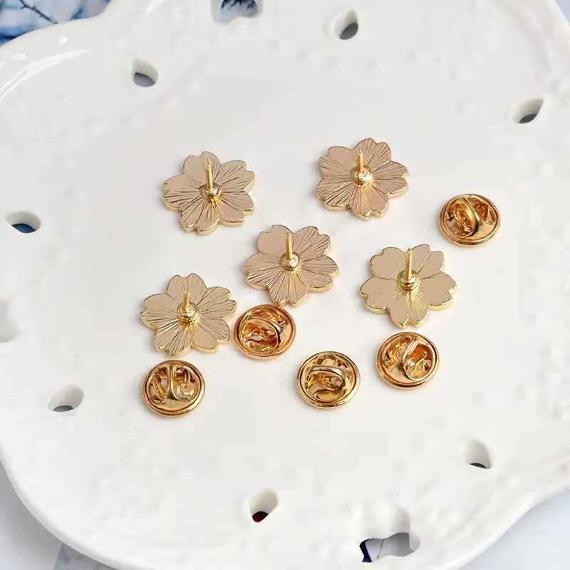 Black white red custom enamel cherry chest flower Versatile fashion clothing hat decorative alloy badge gift wholesale W240815