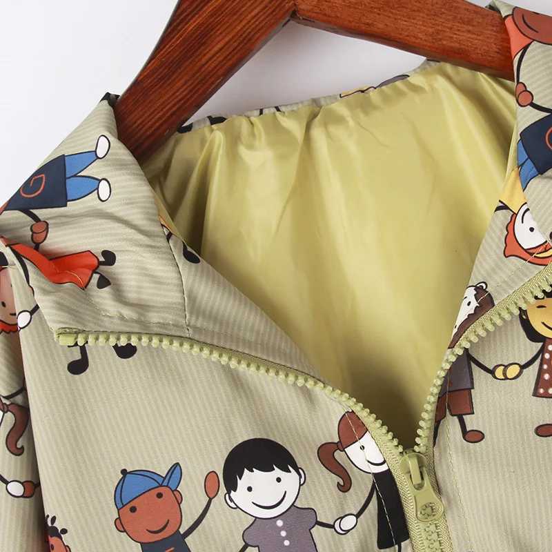 New summer autumn childrens jacket fashion cartoon print baby girls and boys jacket 1-7Y childrens hooded boys/girls top W240807