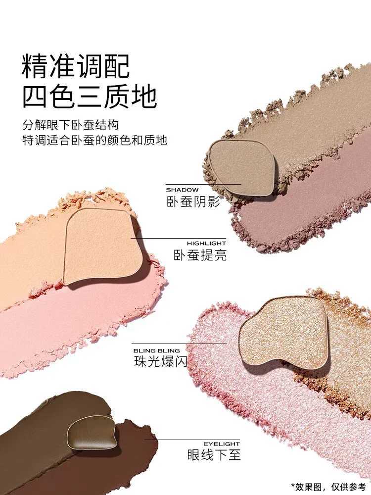 Little Ondine 4Color Eyeshadow Palette Blush Eyeliner Eyeshadow Highlight Contour Palette Eyes Makeup Beauty Y240815