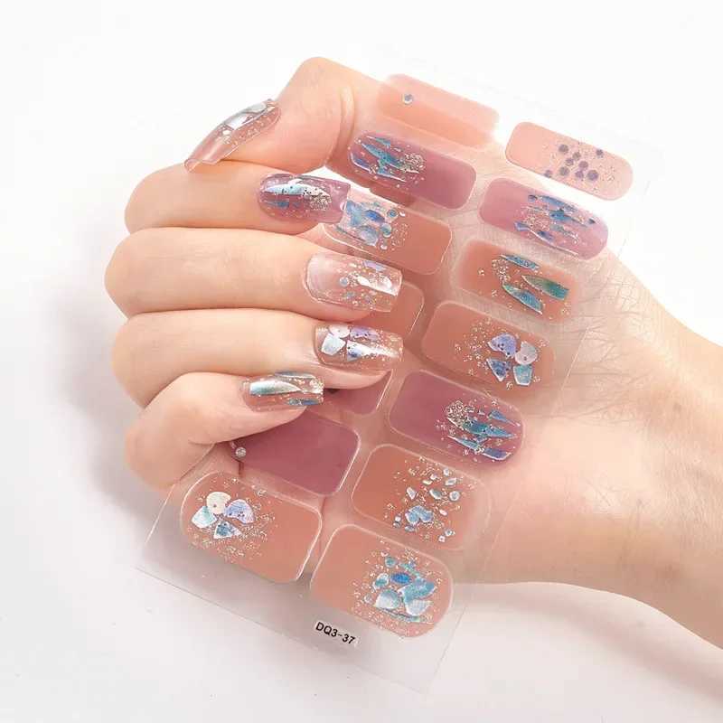 Semi Cured Gel Nail Stickers Long-lasting Cream Nail Strips Patch Slider UV Lamp Cured Decal Nail Dryer Machine UV LED LampXJ240814