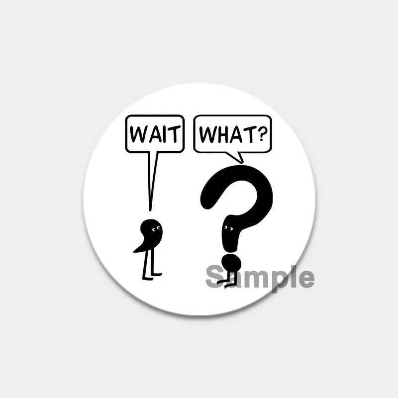 32/44/58mm Fun Sloth Death Pin Creative Text Badge Handmade Tinplate Brooch for Backpack Clothing Gift Accessories W240815