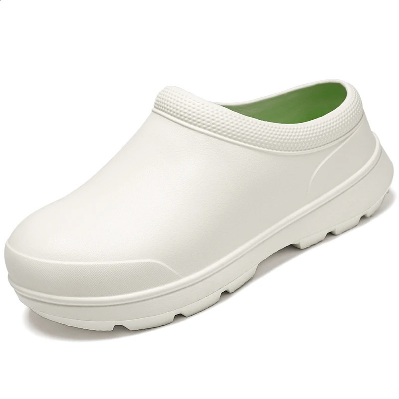 Kitchen shoes mens garden chlorine outdoor leisure waterproof and rainproof shoes anti slip restaurant work shoes oil resistant chef shoes 240821