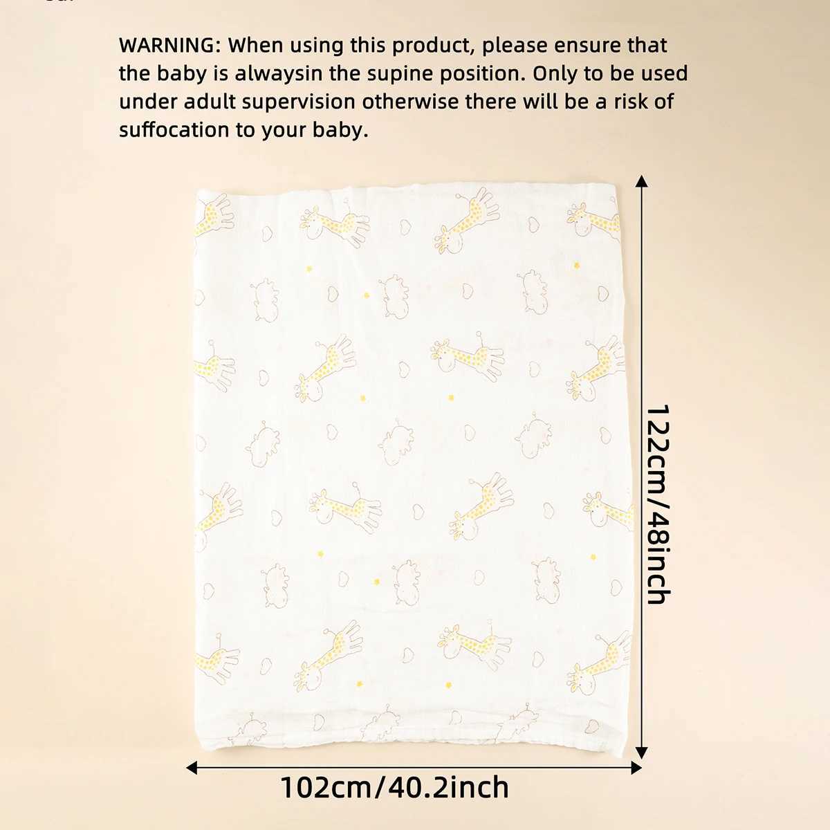 Baby Bath Towel 120x110cm Baby Muslin Swaddle Wrap Cotton Beach Shower Blanket Cute Soft Two Layer Gauze Infant Stroller Cover Y240815
