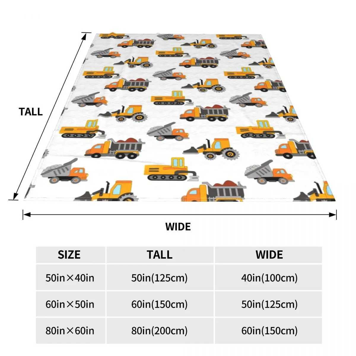 Cute Construction Machinery Fleece Throw Blanket vehicles tractor Child Blankets for Home Car Soft Bedroom Quilt Y240815