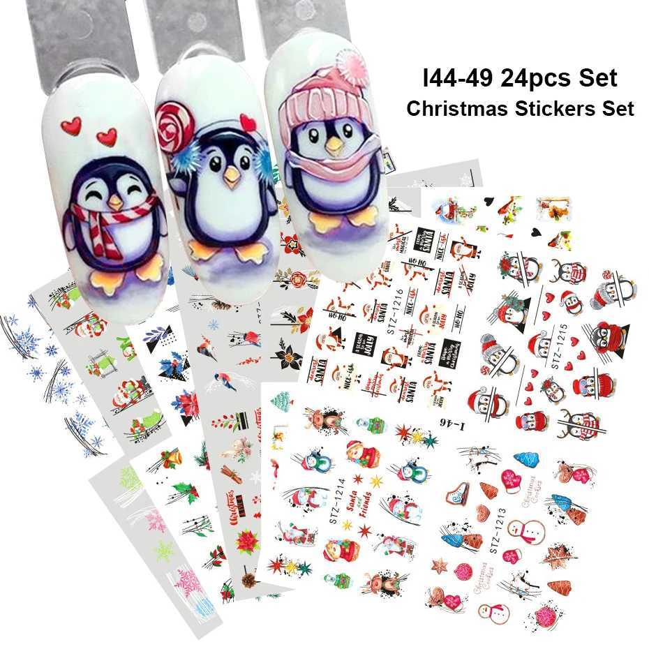 24 Pcs Halloween Nail Art Water Sticker Set Anime Skull Bone Decals Gel Polish Slider Accessories Nail Decorations LASTZ731-755XJ240814