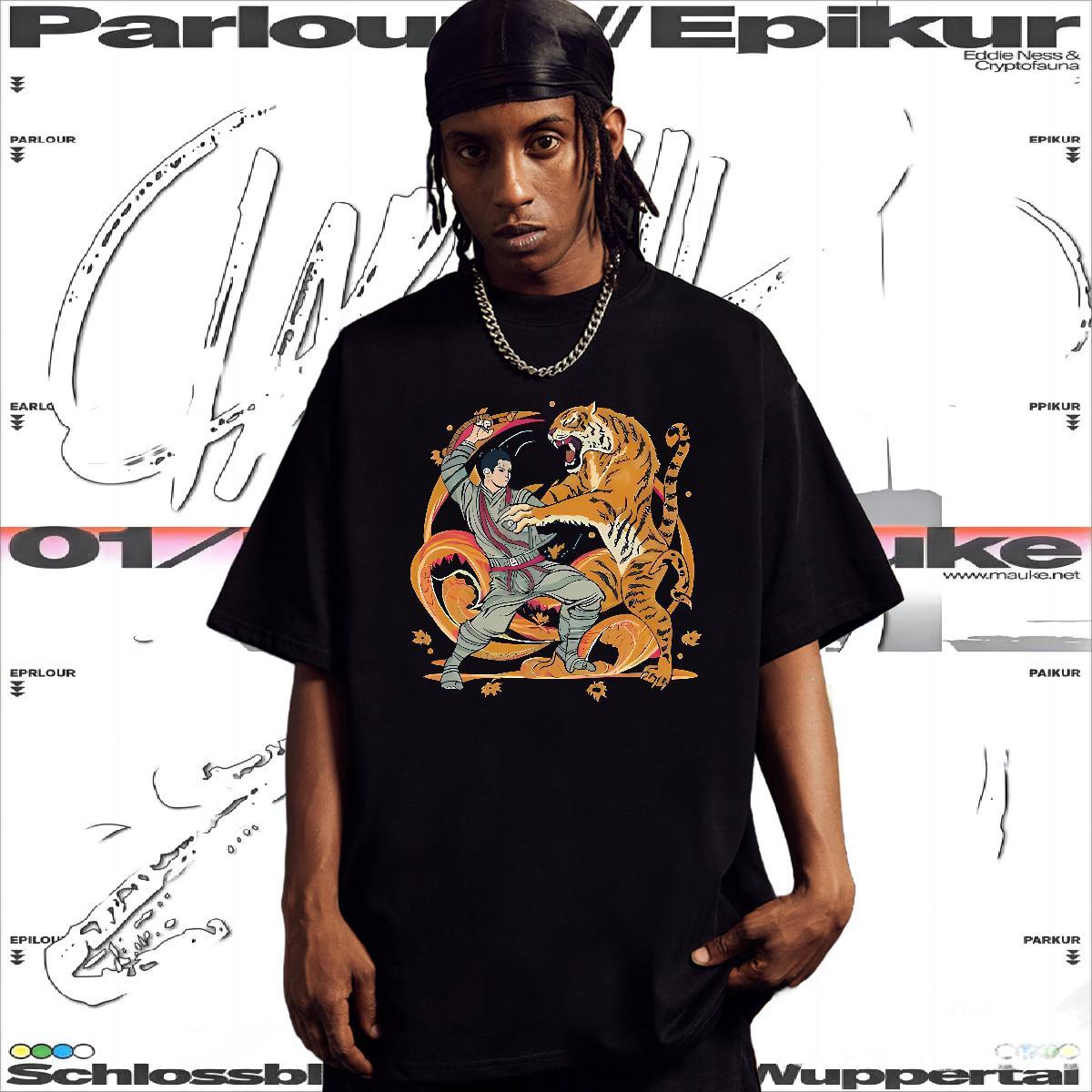 Wholesale T-Shirts Breathable Outdoor Anime 100% Cotton 230g Mens Tshirts Free Shipping Clothes