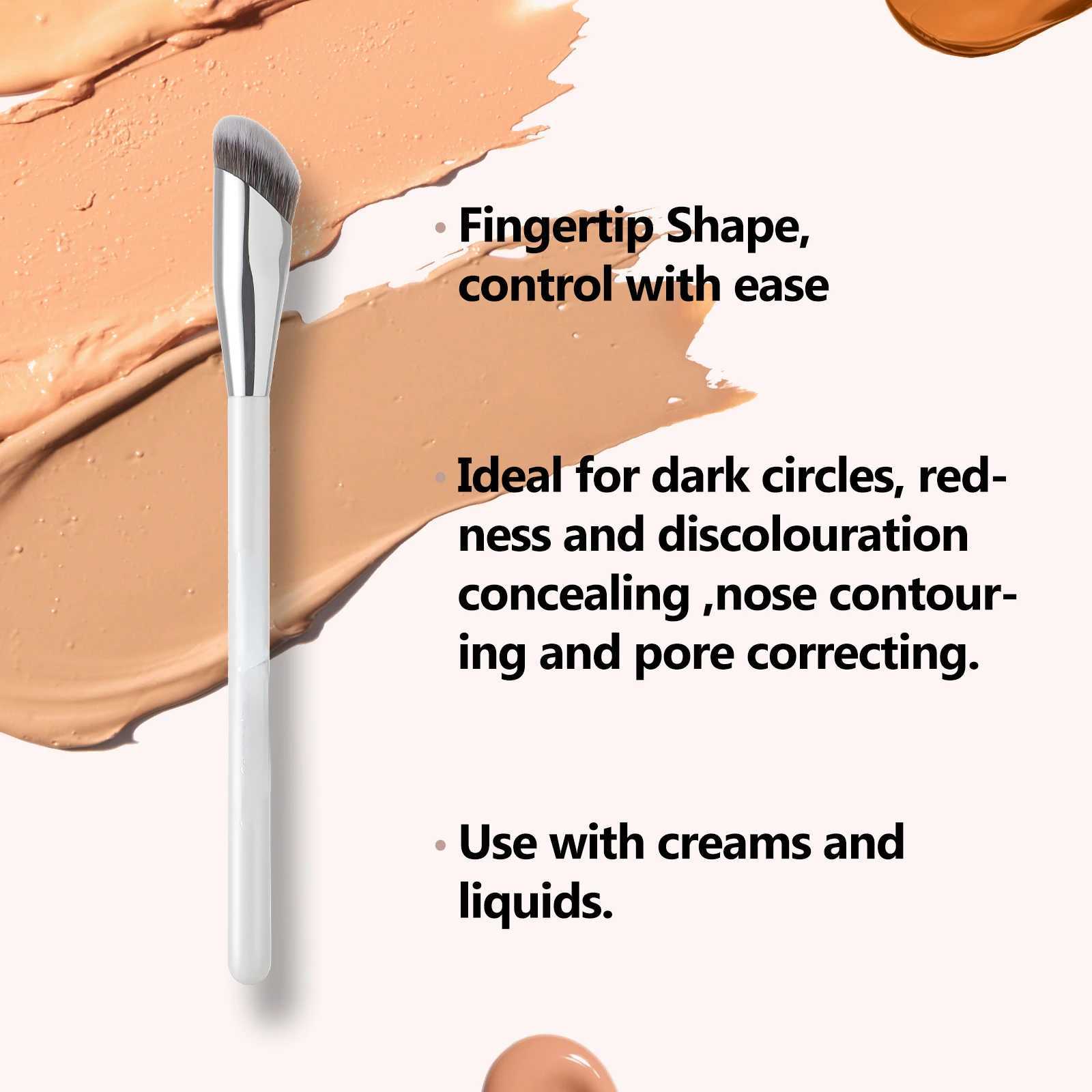 Angle shaped Korean eye mask brush for makeup cream corrector mixing brush liquid makeup nose contour F811 W240814