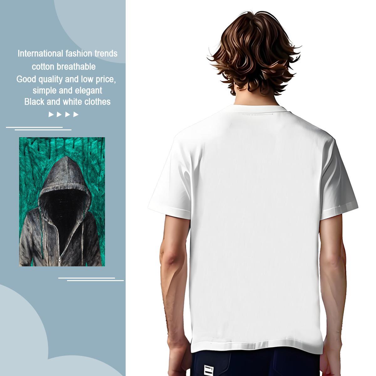 Men T Shirts 230g Cotton portrait Summer Casual O-Neck Short Sleeve Oversized 4XL Tshirts Custom Designer Top Tees