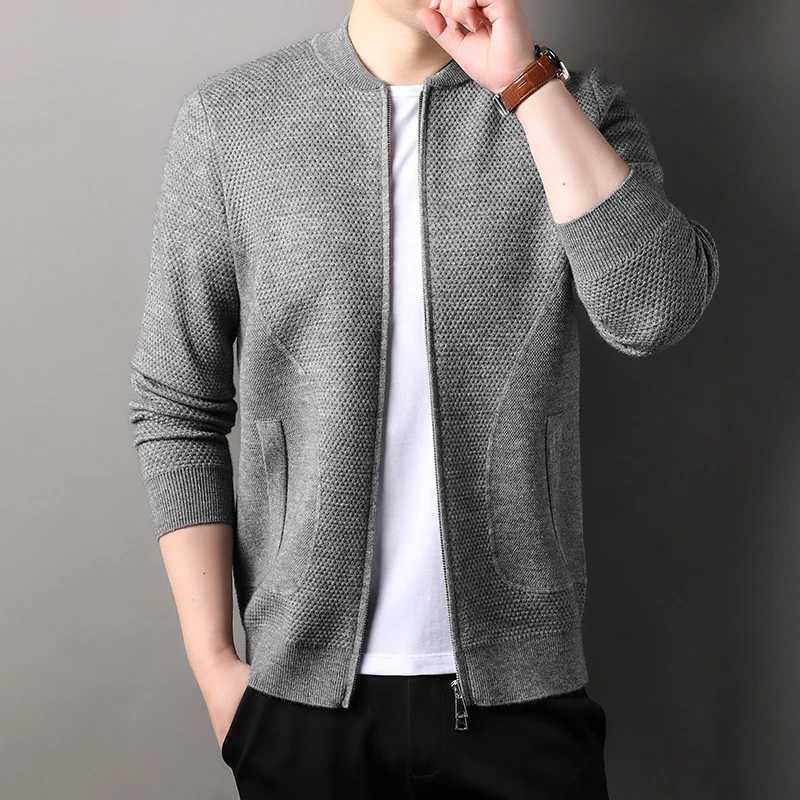 Men Casual Zipper Fashion Casual Vintage Knitted Sweater Cardigan Jacket Man Knitwear Coat Outerwear Mens ClothesXJ240814