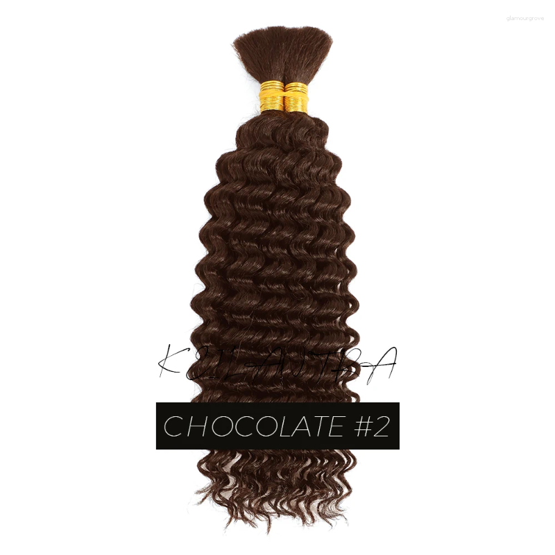 Human Braiding Hair For Boho Braids Bohemian Deep Wave Bulk Wet And Culry
