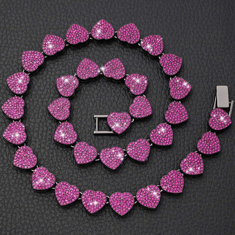 Luxury Heart Diamond Dog Chain Collar 13Mm Bling Jewelry Cuban Gold Chains For Dogs And Cats Necklace Zozostore652