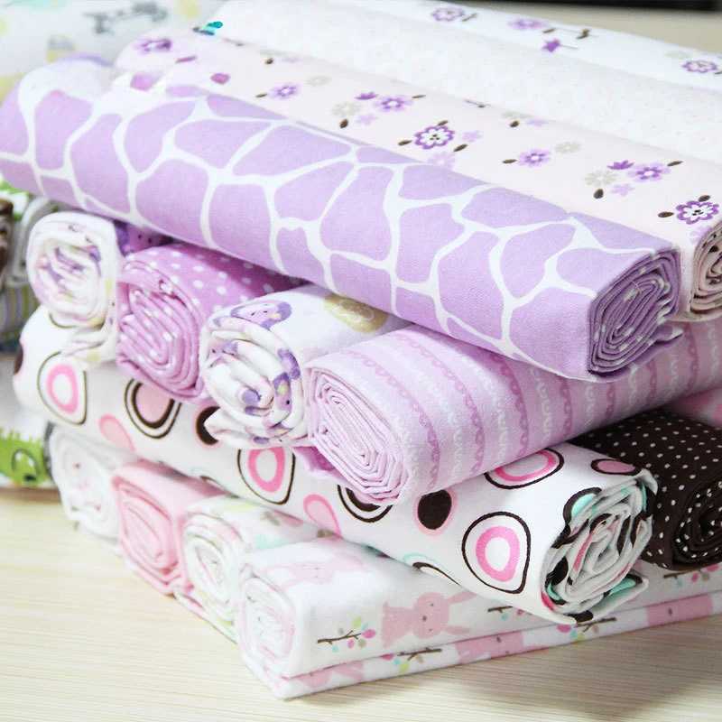 4 pieces flannel baby blanket swaddle set 76*76cm cotton cartoon soft and comfortable childrens blanket newborn quilt Y240815