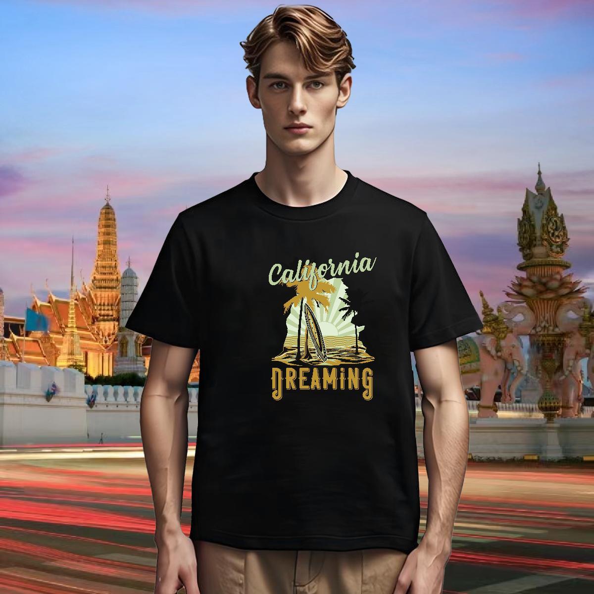 Men T Shirts 230g 100% Cotton tree Casual Beach Short Sleeve Soft White Plus Size Mens Tshirts Fashion TOP Quality Top Tees