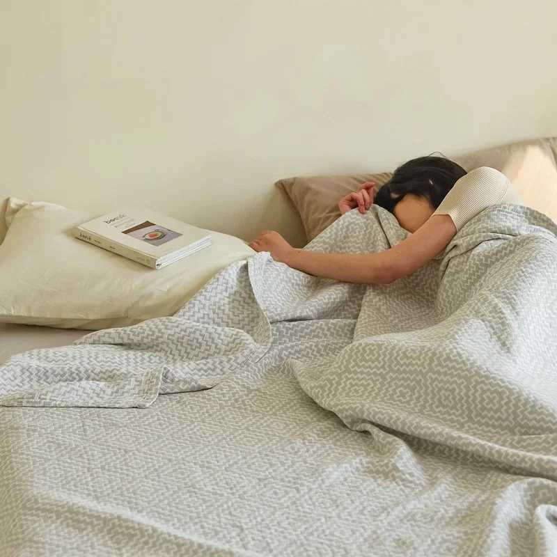 1pc Pure Cotton Blanket Single Size Bedsheet Soft Nap Blanket Home Decor Plaid Sofa Towel 200x230 Bedspread manta Y240815