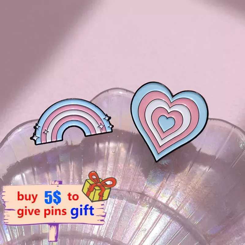 Trans Rights Are Human Rights Brooch Collar Badge Transgender LGBT Enamel Pin Gay Bisexual Clothing Jewelry Gift W240815