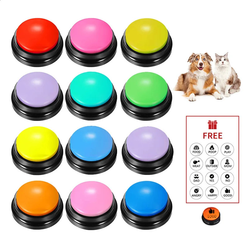 Dog Talking Buttons for Communication Record Button To Speak Buzzer Voice Repeater Noise Makers Party Toys Answering Game 240813