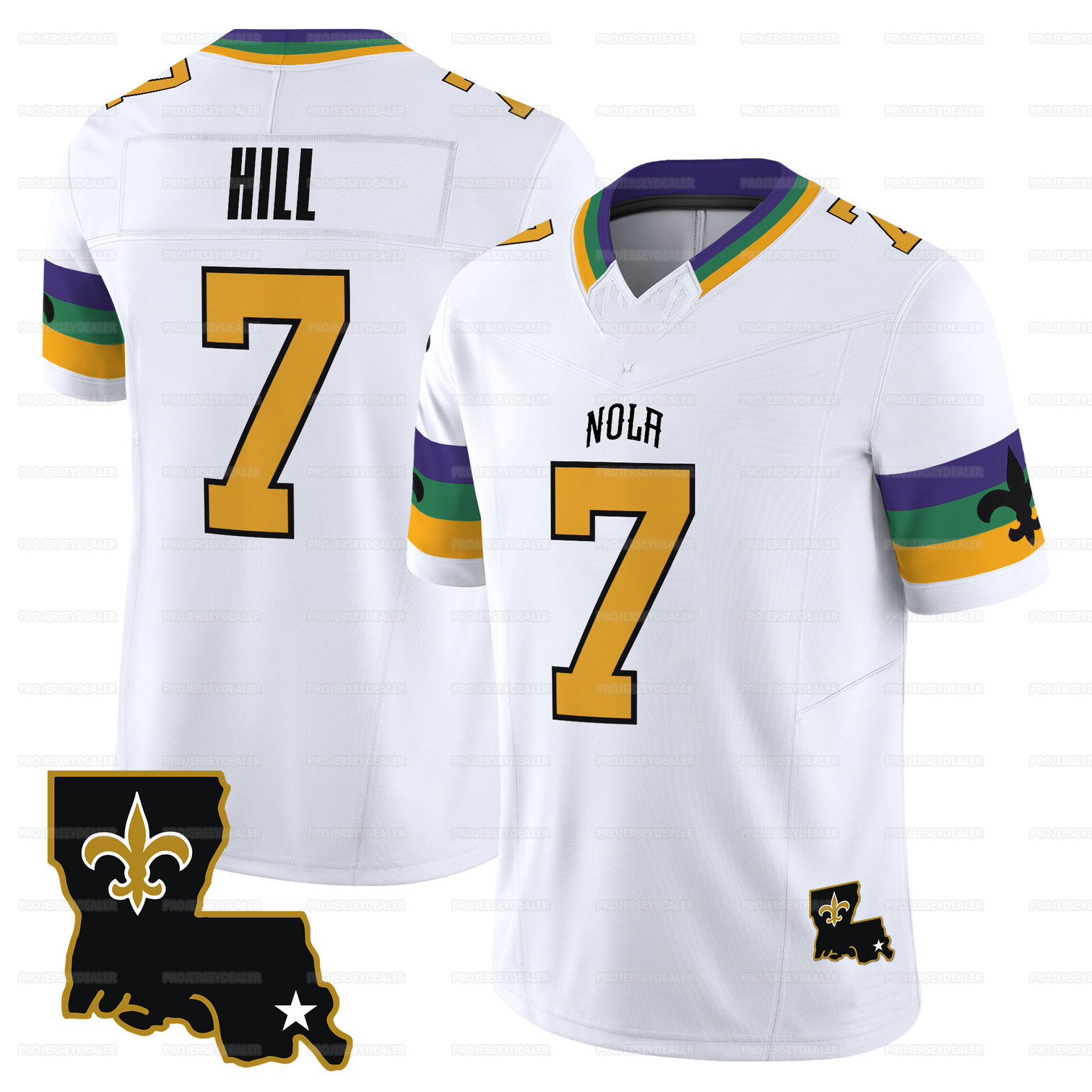 Hot Derek Carr 2024 Football Jersey Alvin Kamara 12 Chris Olave Jamaal Williams Tyrann Mathieu Drew Brees Taysom Hill Saints Thomas Demario Davis Bres