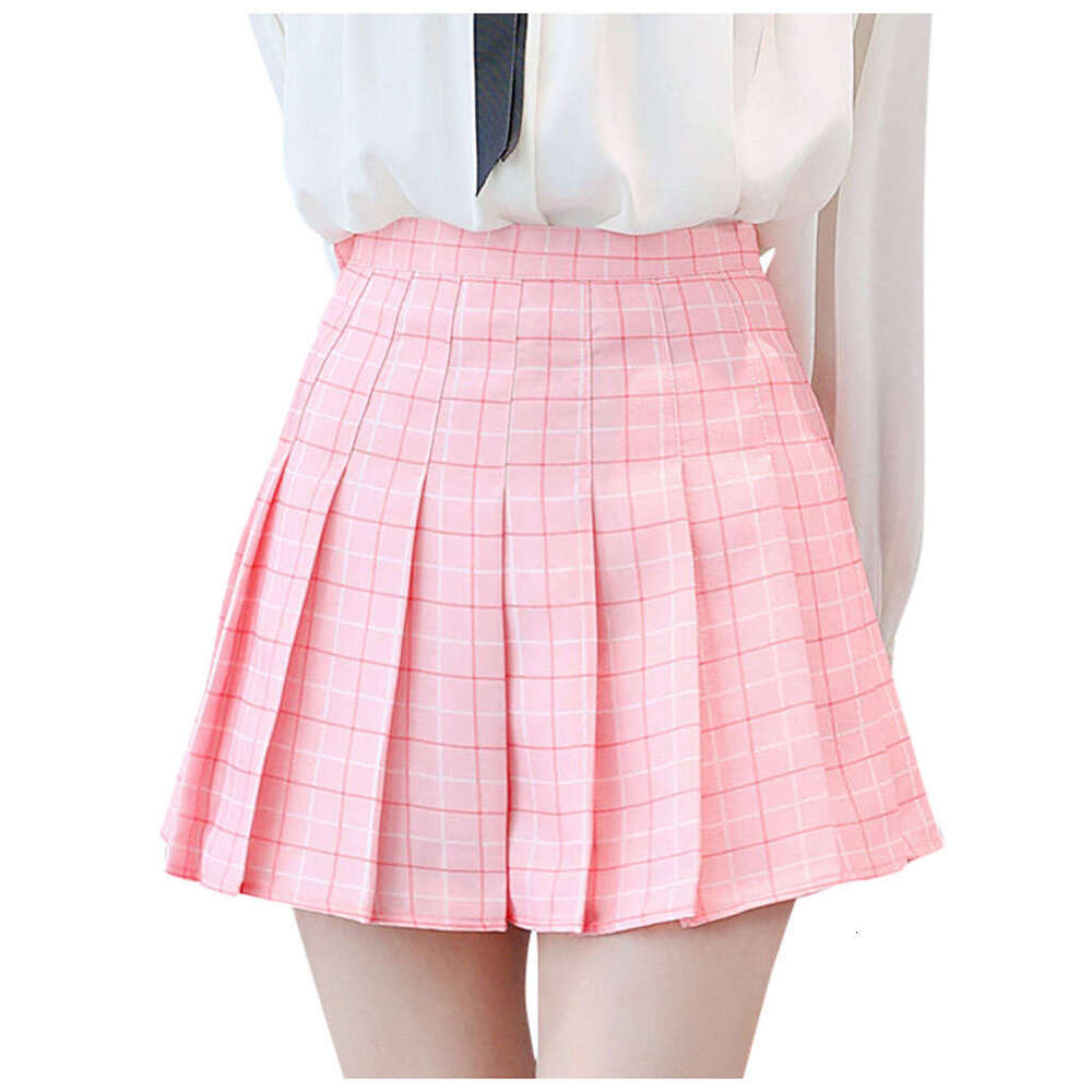 Women 2024 Summer Korean Fashion Sexy Mini Haruku High Waist Skirts Vintage Pleated Skirt Tennis Pink Blue