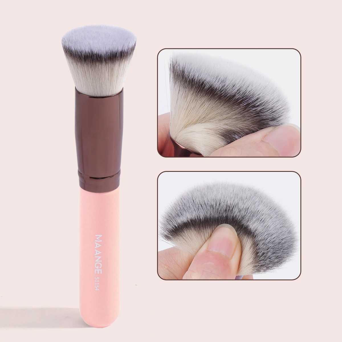 MAANGE 1 basic cosmetic brush Flat concealer powder blusher brush with box density soft brush hair beauty tool W240814