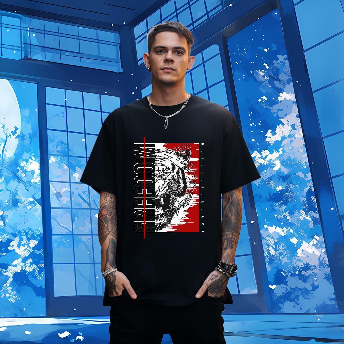 Man T Shirts 230g Cotton Home Outdoor Short Sleeve Soft DIY Anime Mens Tshirts Fashion New Free Shipping Clothes