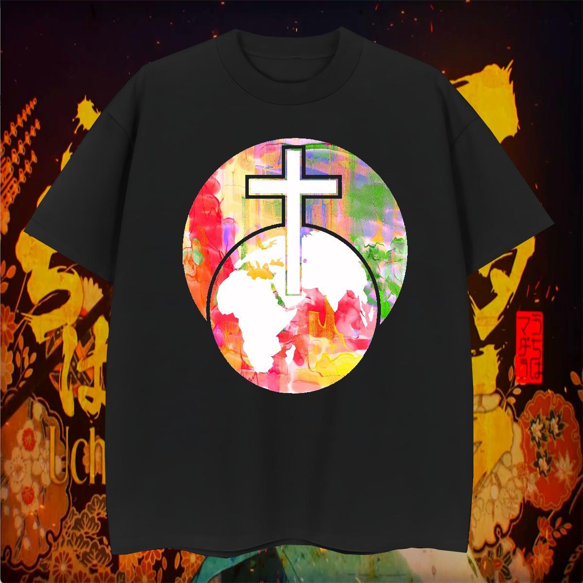 Men T Shirts 230g Cotton painting Anime Printing Street Pure Cotton White Plus Size Tshirt for Man Woman DIY Customized Classic Clothings
