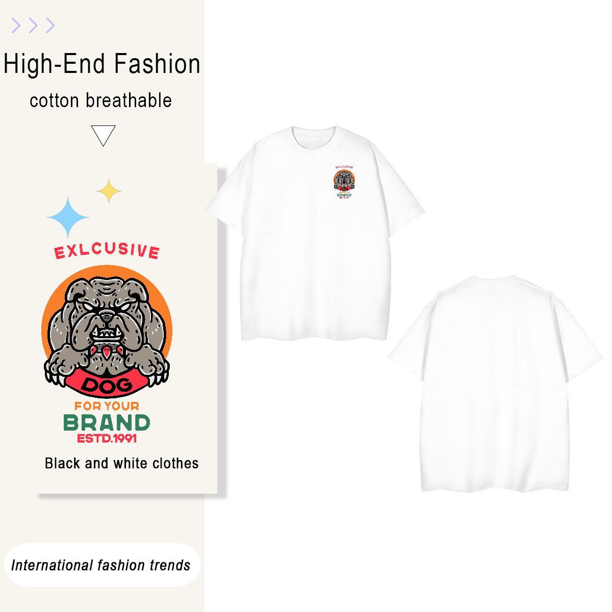 Man T Shirts 230g Cotton Beach Breathable Short Sleeve Custom Anime Men Tshirts Fashion New TOP Quality Tee Shirt