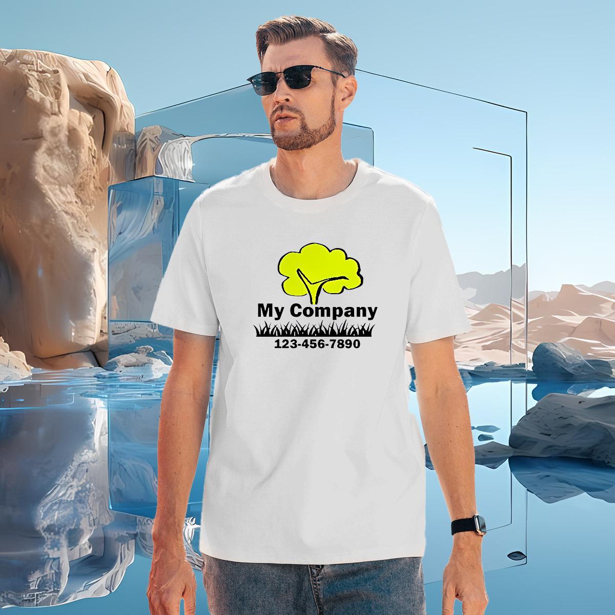 Classic tree Men T Shirts Outdoor Men Tees 230g 100% Cotton Fashion Breathable Short Sleeve Customized Print Tshirts
