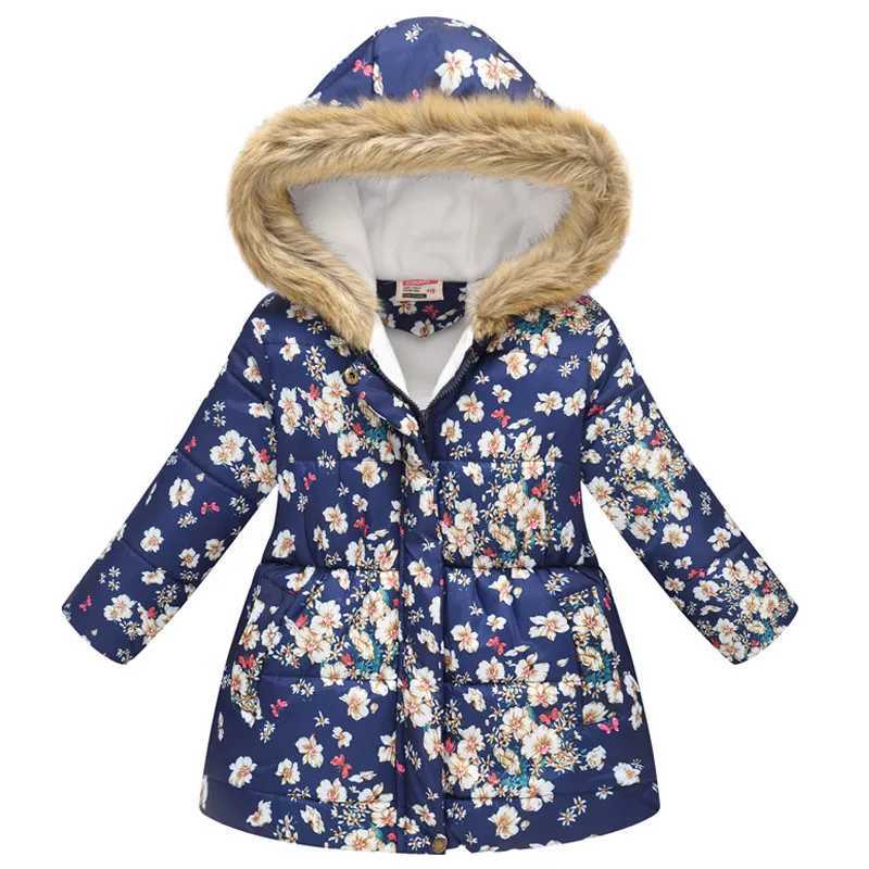 Winter baby warm coat with faux fur clothing childrens snow jacket cotton padded jacket Parka W240814