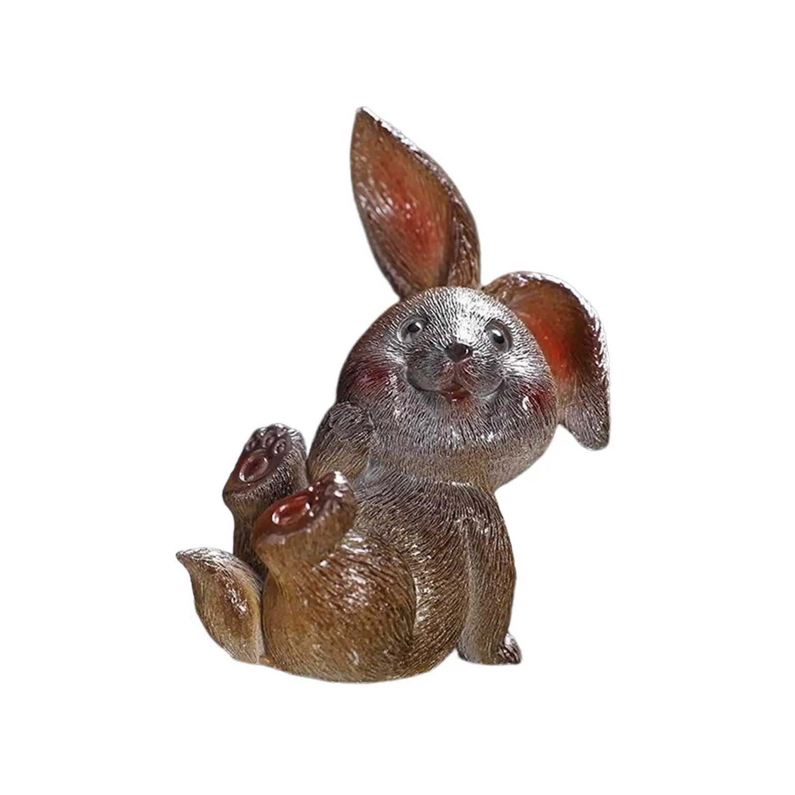Color Changing Resin Tea Pet Water Tea Trays Accessories Kung Fu Tea Crafts Bunny Figurine for Home Gift Ceremony DecorationXJ240814
