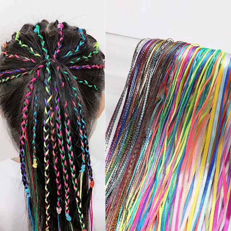 30-40 pieces of mixed color hair braided ropes used for DIY ponytails for African girls and hair accessories for female styling W240814