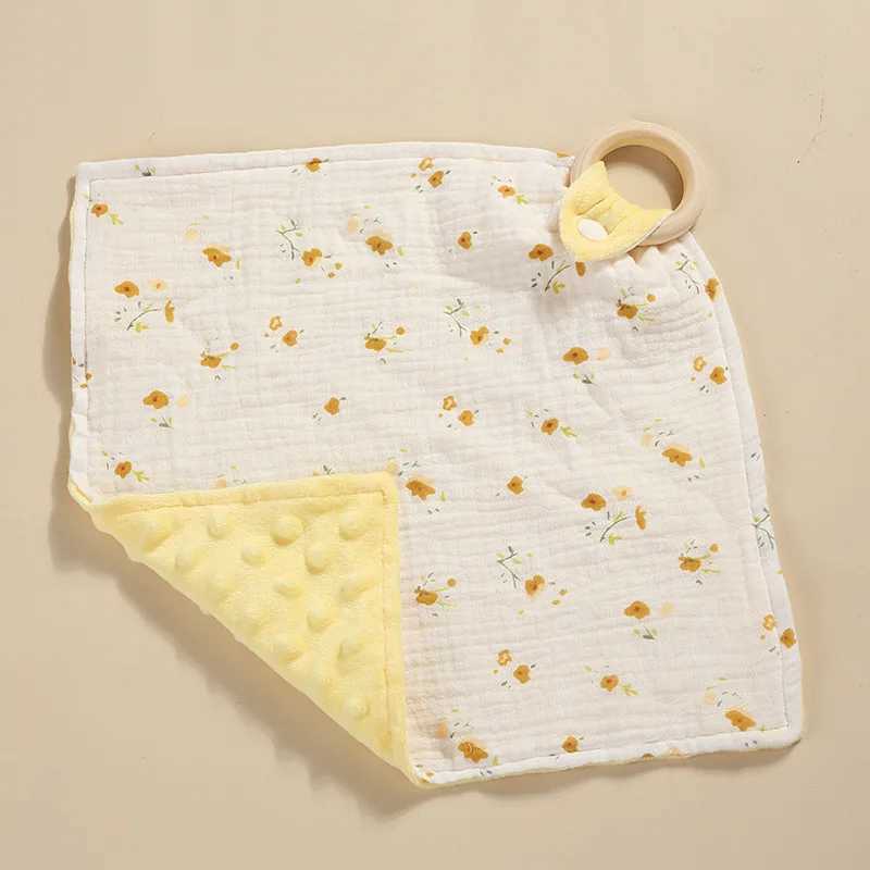 Baby Cotton Comforter Blanket Soft Newborn Gauze Peas Soothing Towel Cute Kids Sleep Toy Soothe Appease Towel Bibs Saliva Towel Y240815