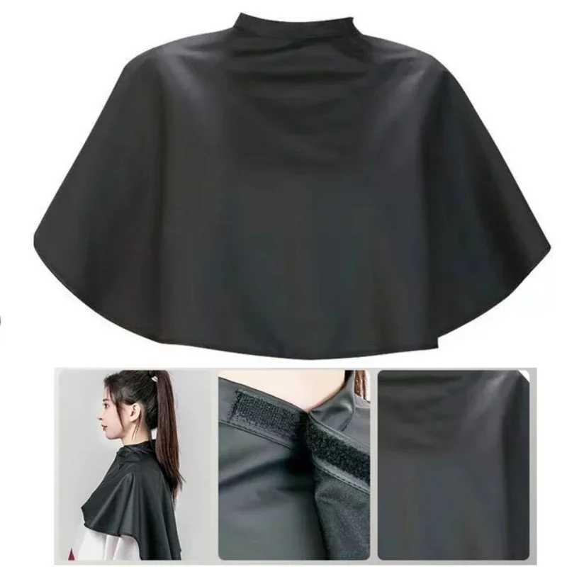 Barber hair cutting corner cloth wrapped hair dye tool short square black waterproof hair salon W240814