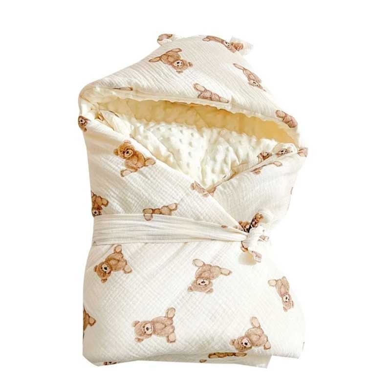 Swaddling Blanket Winter Stroller Wrap Sleeping Bag Infant Nursery Room Supply Y240814