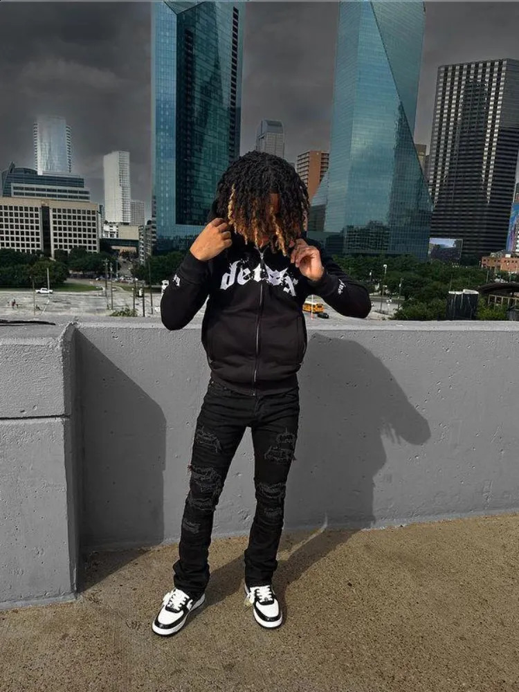 Y2k Zip Hoodie Little Devil Print goth Punk Sweatshirt Men hoodies SportCoat Pullover Gothic Long Sleeve Oversized hoodie jacket 240809