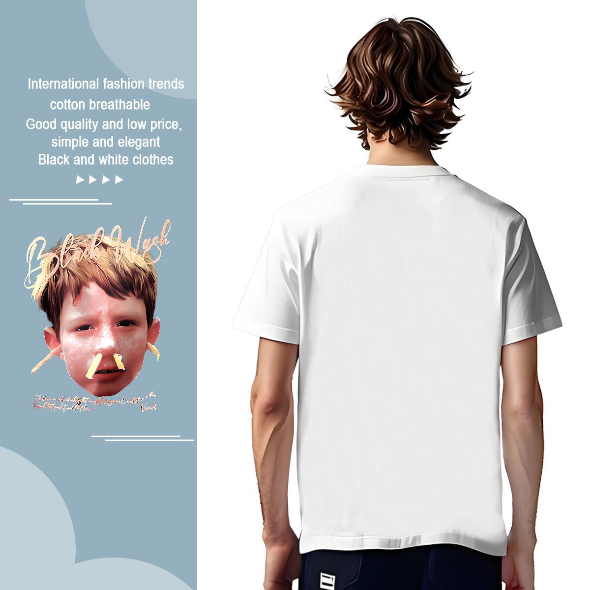 T-Shirts 230g Cotton portrait Casual Daily Wear Breathable Custom Big Size Tshirts DIY TOP Quality Tee Shirt