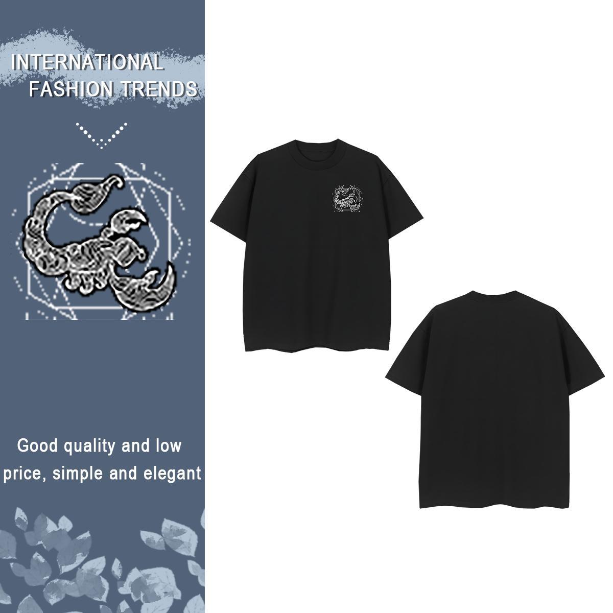 T-Shirts for Men 100% Cotton 230g icon Hip Hop Street Breathable Short Sleeve Black White Couples T Shirts Classic Casual Brand Tees Shirts
