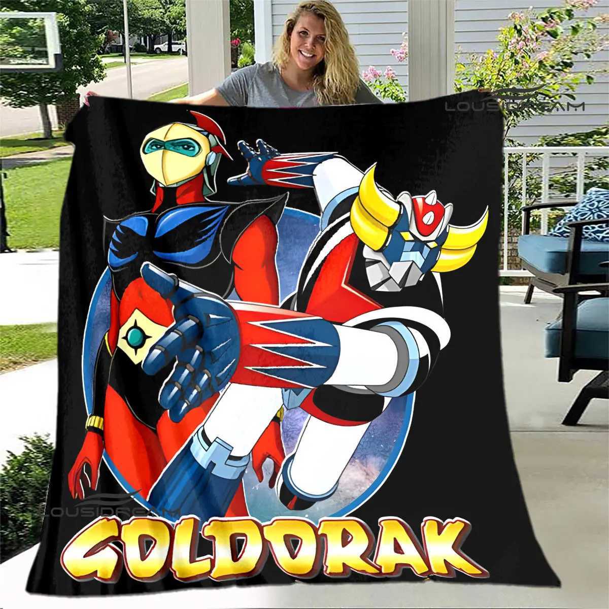 UFO ROBO GRENDIZER GOLDORAK printing blanket anime blanket Picnic blanket blankets for beds Birthday Gift Y240815