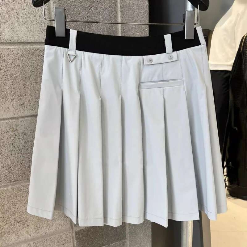 Women New Gray Tennis Short High Quality Casual Sports Pleated Sport Half Skirt Ladies Clothes