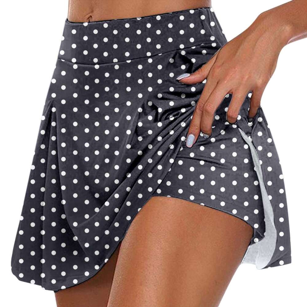 In New Skirts For Women Trendy Summer Dot Prints Tennis Golf Yoga Sport Active Shorts Streetwear Women's Short Skirt 's