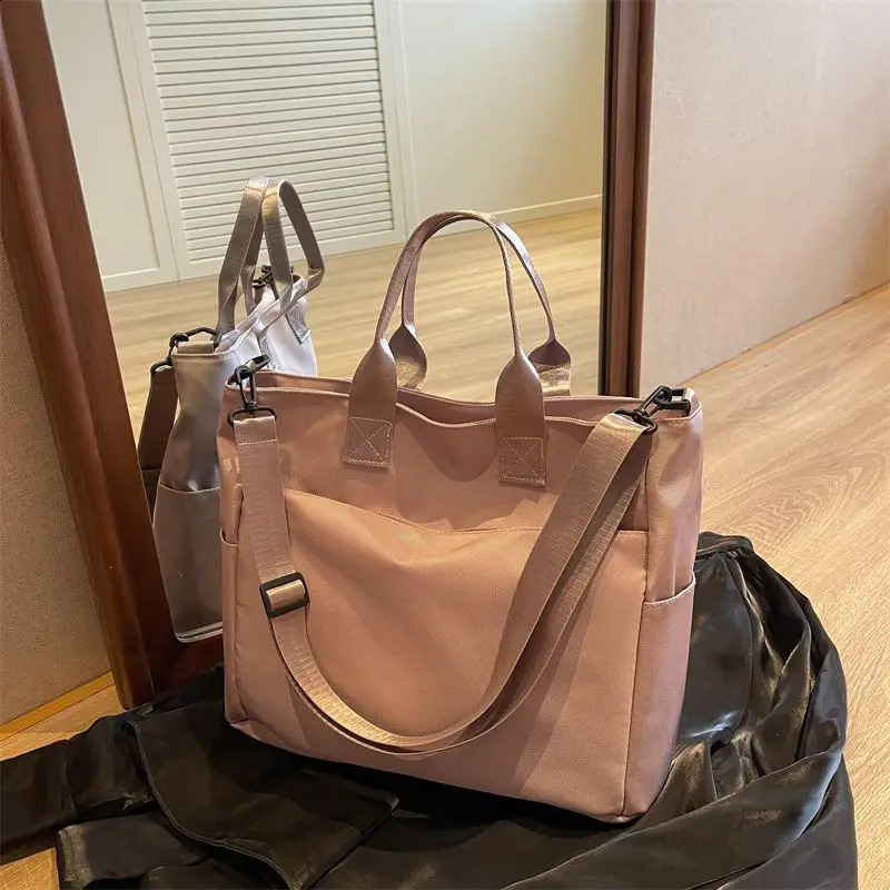 Canvas Simple Handbag Waterproof Oxford Canvas Computer Bag Business Briefcase Work File Bag 240813