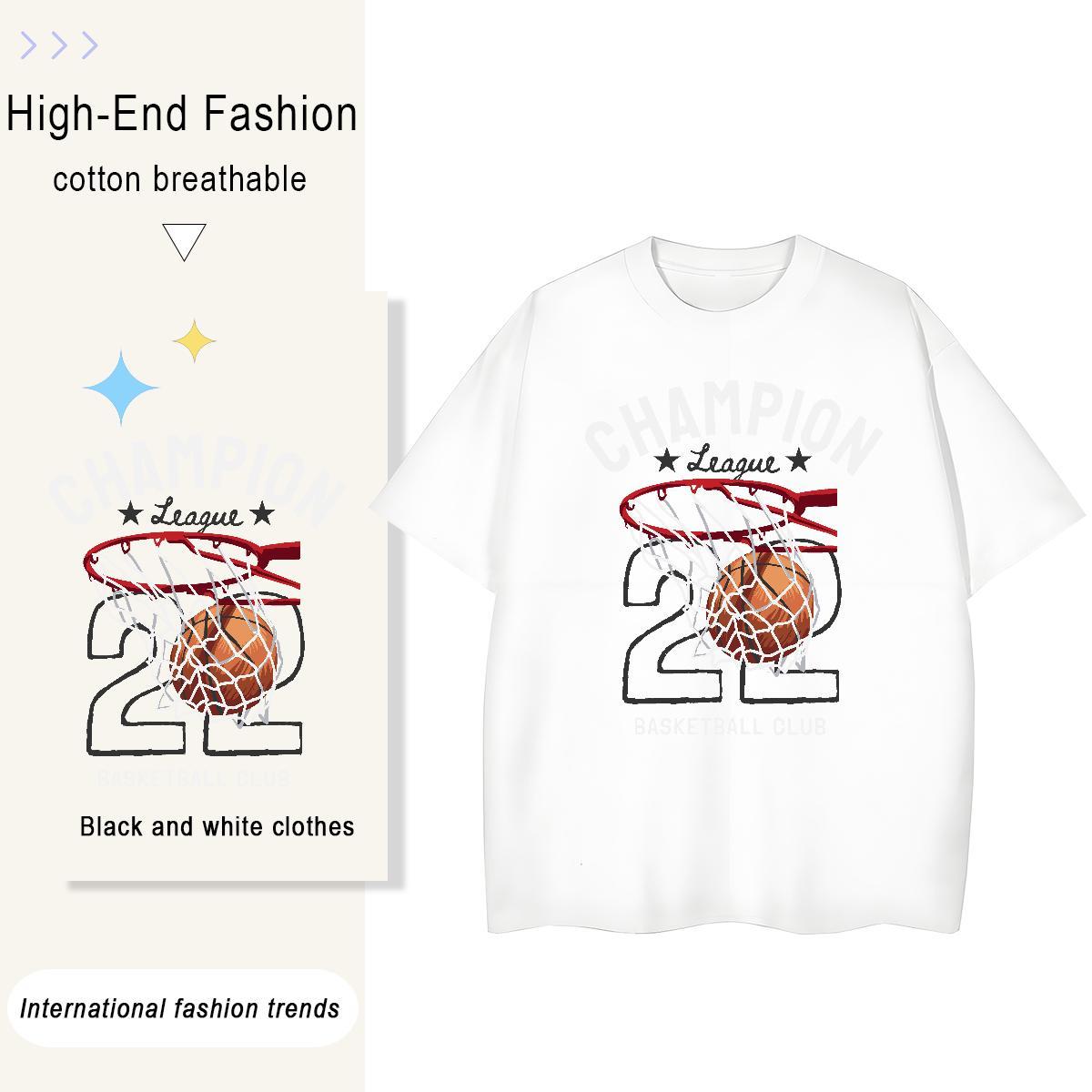 Brand Mens Tshirts Sport 100% Cotton 230g Custom Printing O Neck Short Sleeves basketball Men T Shirts 2024 New Clothes