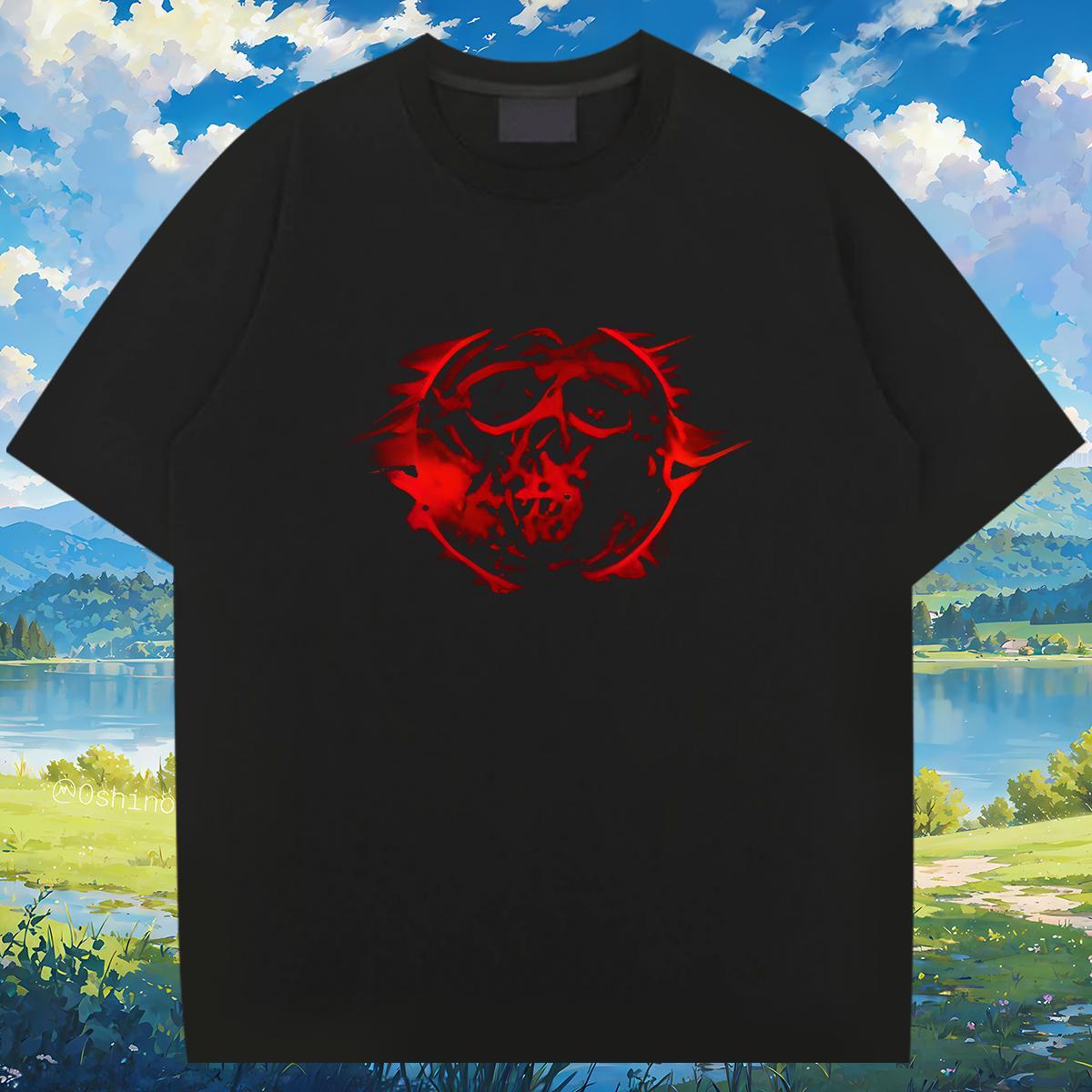 T-Shirts for Men 230g Cotton Terror Outdoor Crew Neck Breathable Custom Print Plus Size Men Tees 2024 New Soft Top Tees