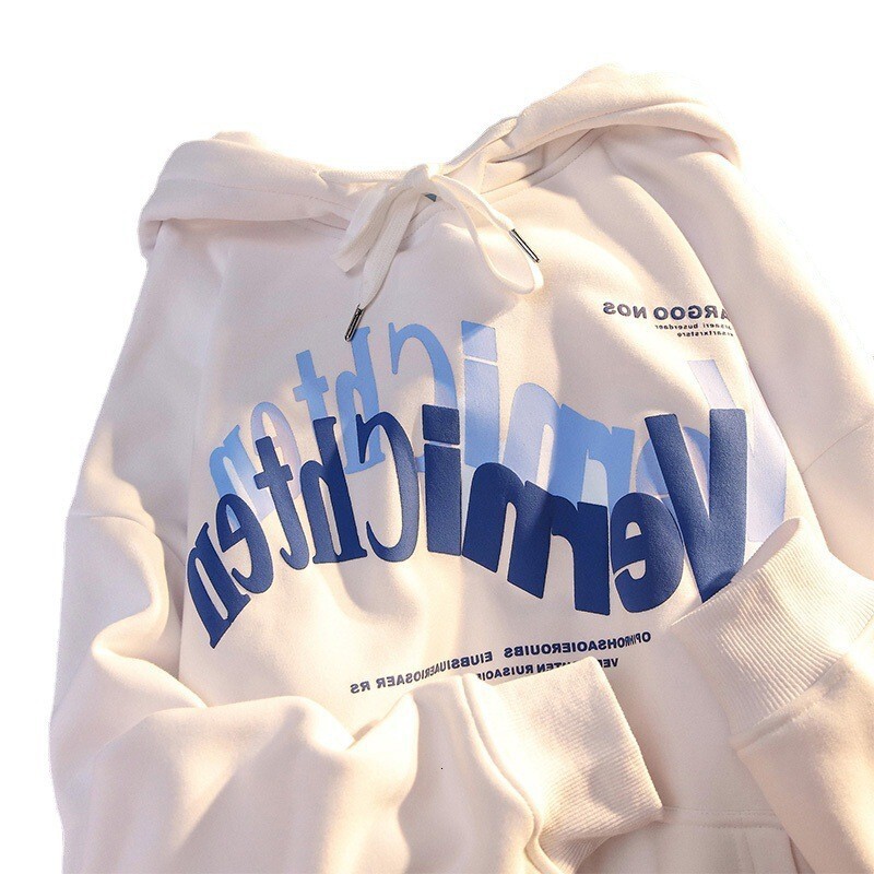 Hooded sweatshirt for women 2024 Korean style new letter printed loose long sleeved top, student pullover jacket trendy dongdumaoyi