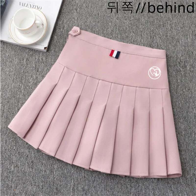 Women Sports Middle Waist Double Layer Pleated Skirt Golf Equipment Tennis Athletic Half Skirts with Safety Pants s