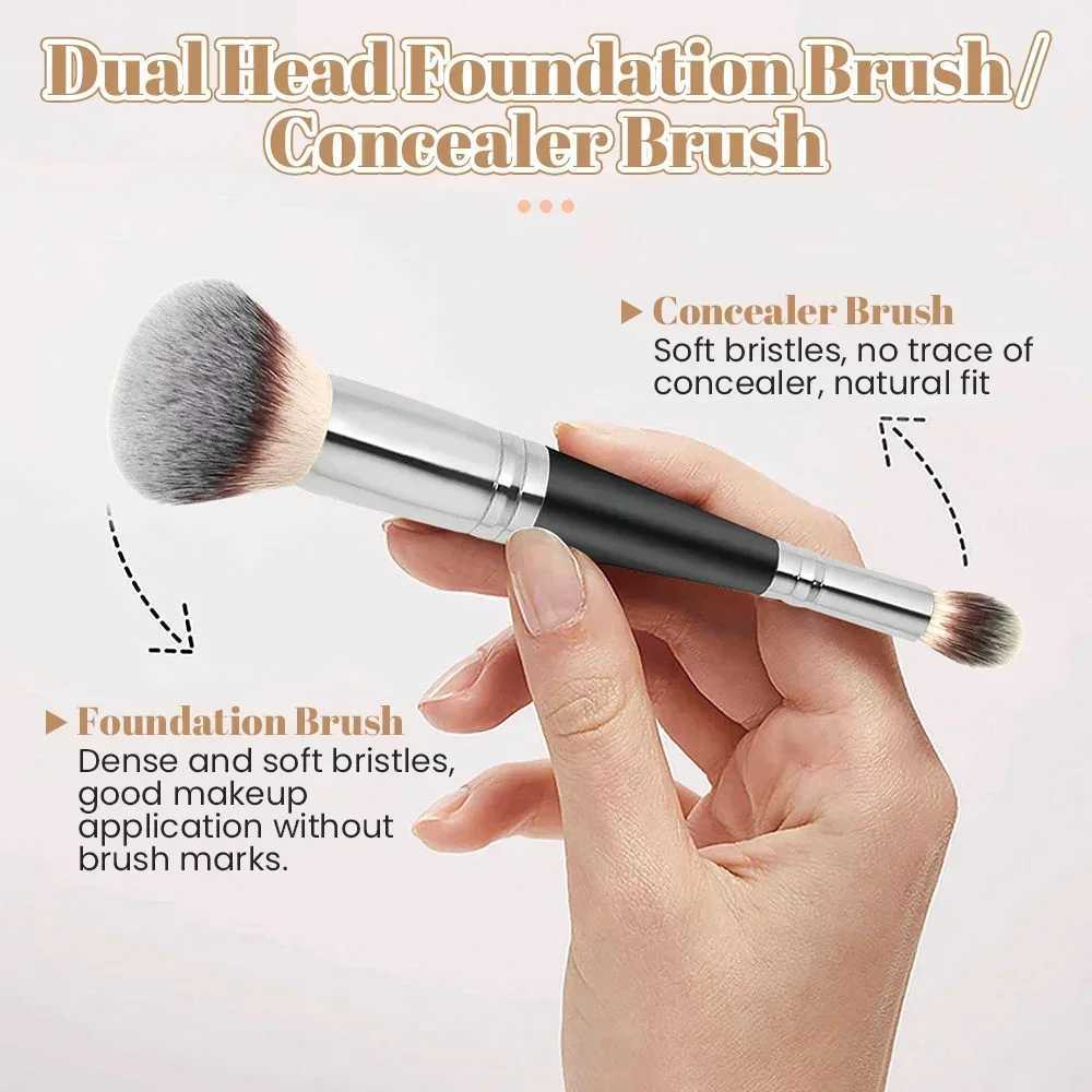 2-in-1 double head basic makeup brush concealer brush shadow powder blusher soft brush beginner basic cosmetics tools W240814