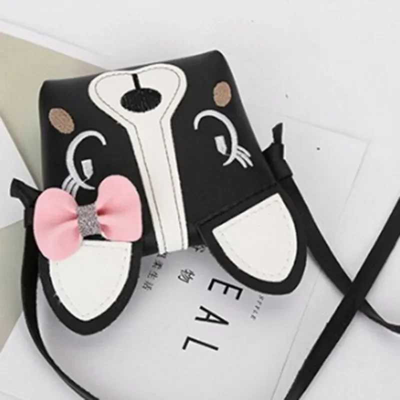 Childrens cartoon messenger bag cute animal printed childrens cat shoulder bag childrens gift W240813