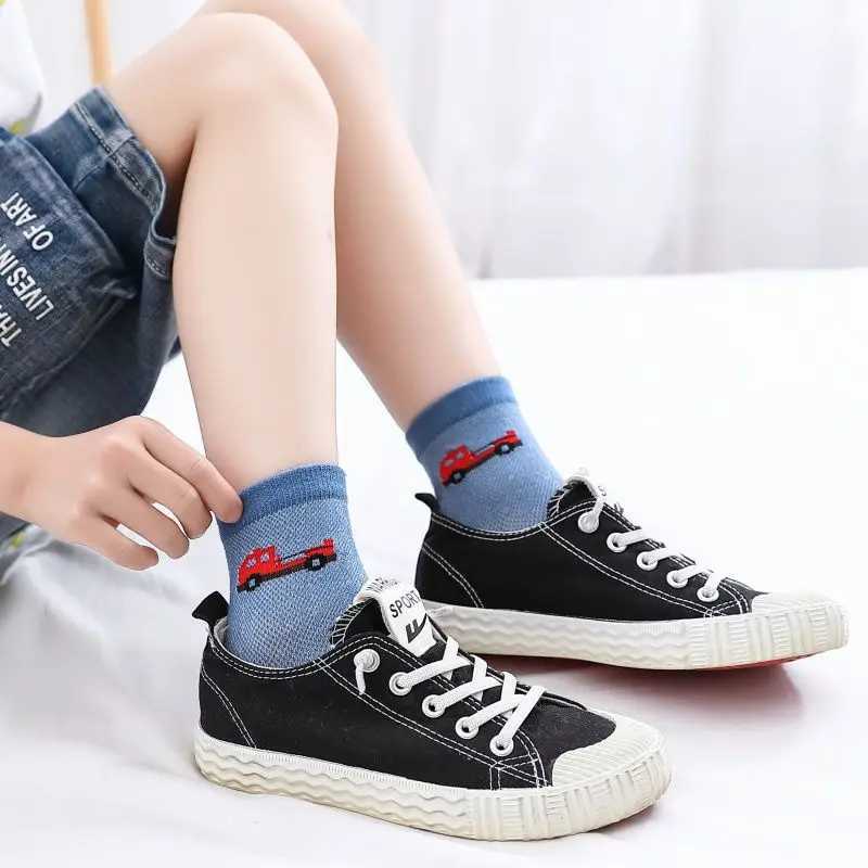 5 pairs of childrens socks cute cartoon bear boys and girls winter socks spring summer soft cotton breathable sports childrens socks W240814