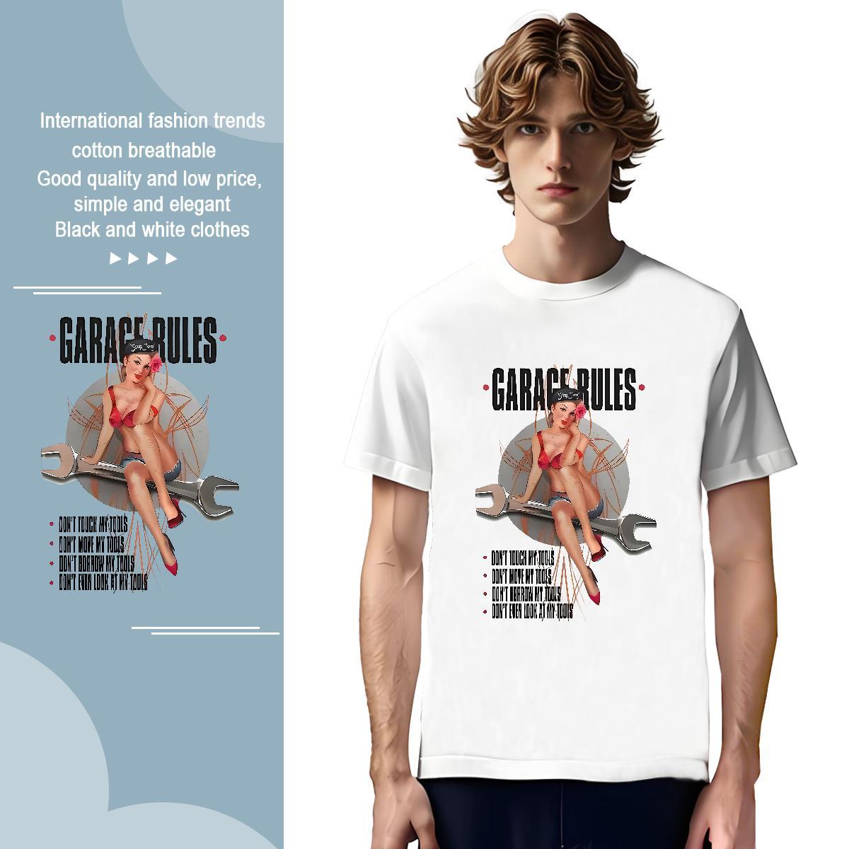 Mens T Shirts 230g Pure Cotton person Spring Summer O Neck Short Sleeves Custom Cartoon Tshirt for Man Woman Fashion Design Comfortable Clothes